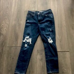 Levis high rise cropped skinny jeans